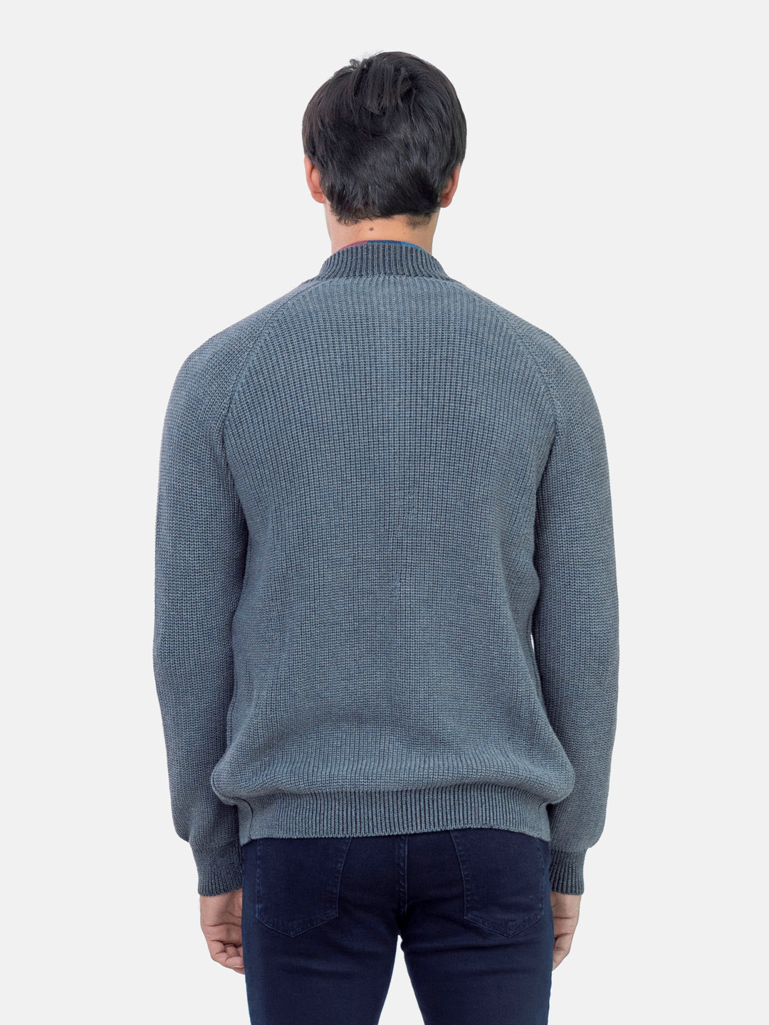 Grey Chunky Knitted Button Cardigan Brumano Pakistan