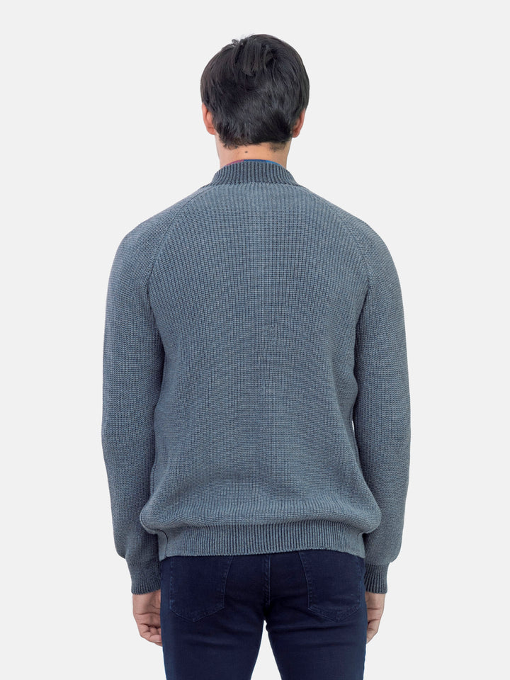 Grey Chunky Knitted Button Cardigan Brumano Pakistan
