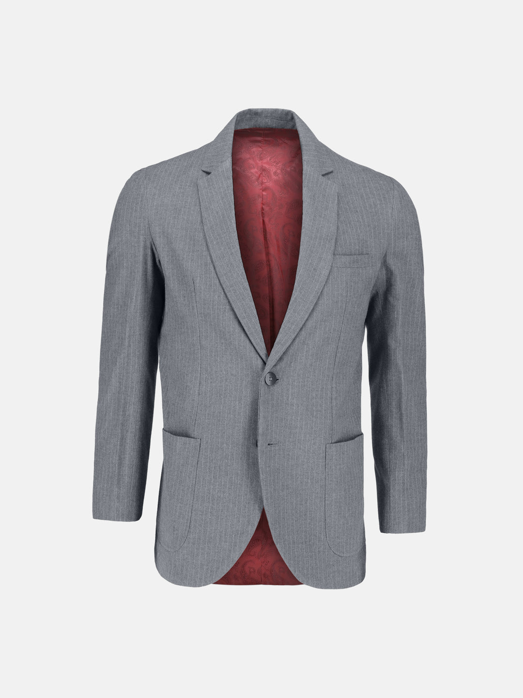 Grey Classic Pinstriped Blazer Brumano Pakistan