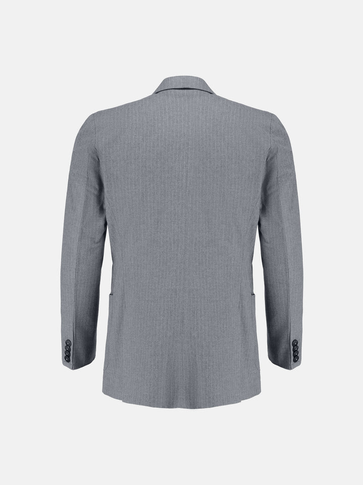 Grey Classic Pinstriped Blazer Brumano Pakistan