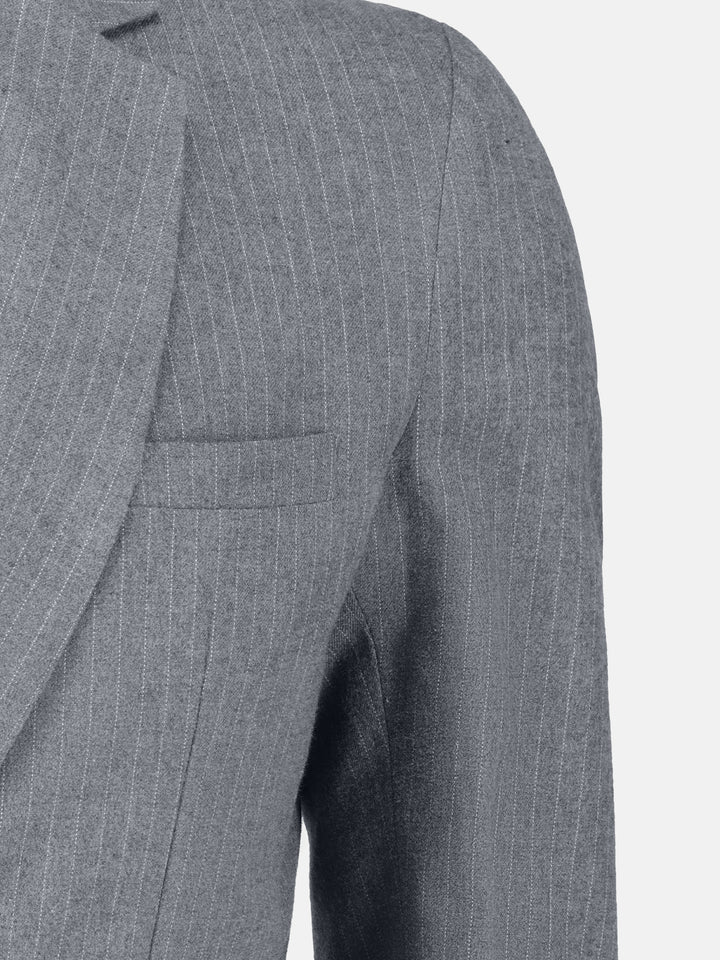 Grey Classic Pinstriped Blazer Brumano Pakistan