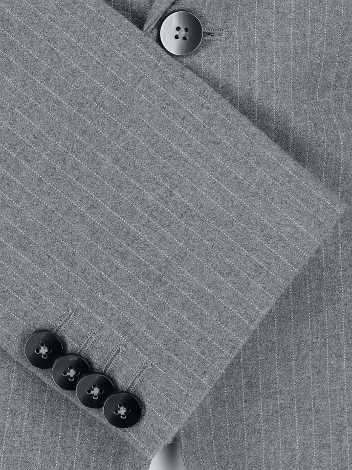 Grey Classic Pinstriped Blazer Brumano Pakistan