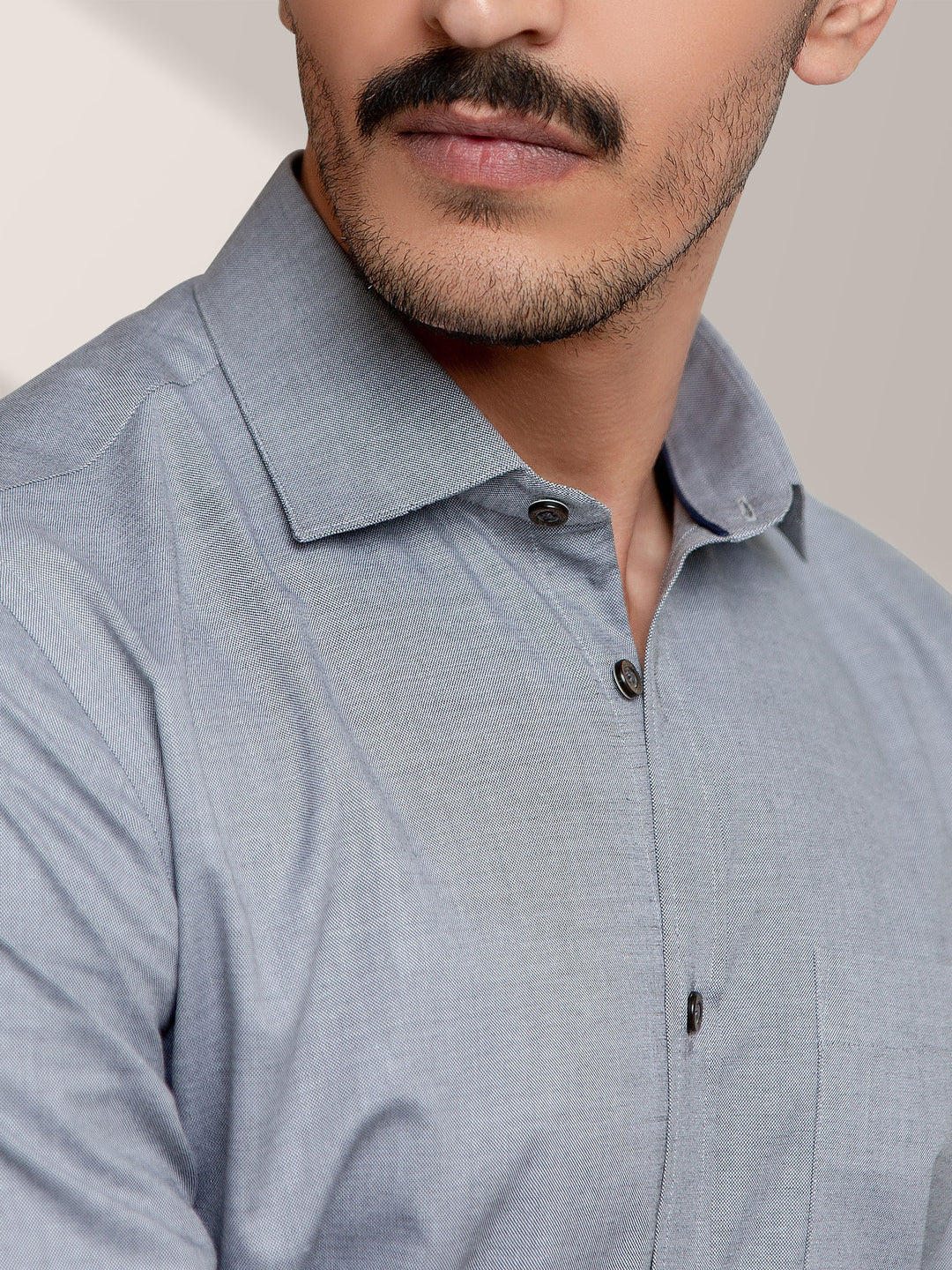 Grey Dobby Formal Structured Shirt Brumano Pakistan