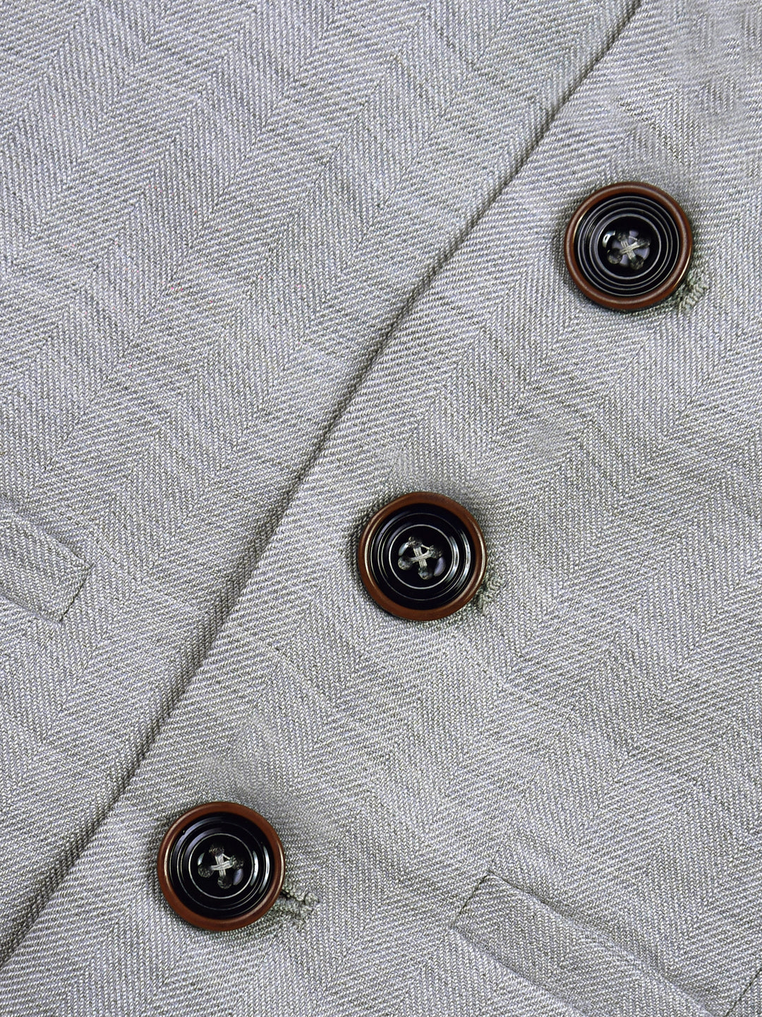 Grey Herringbone Suit Vest With Maroon Bow Brumano Pakistan