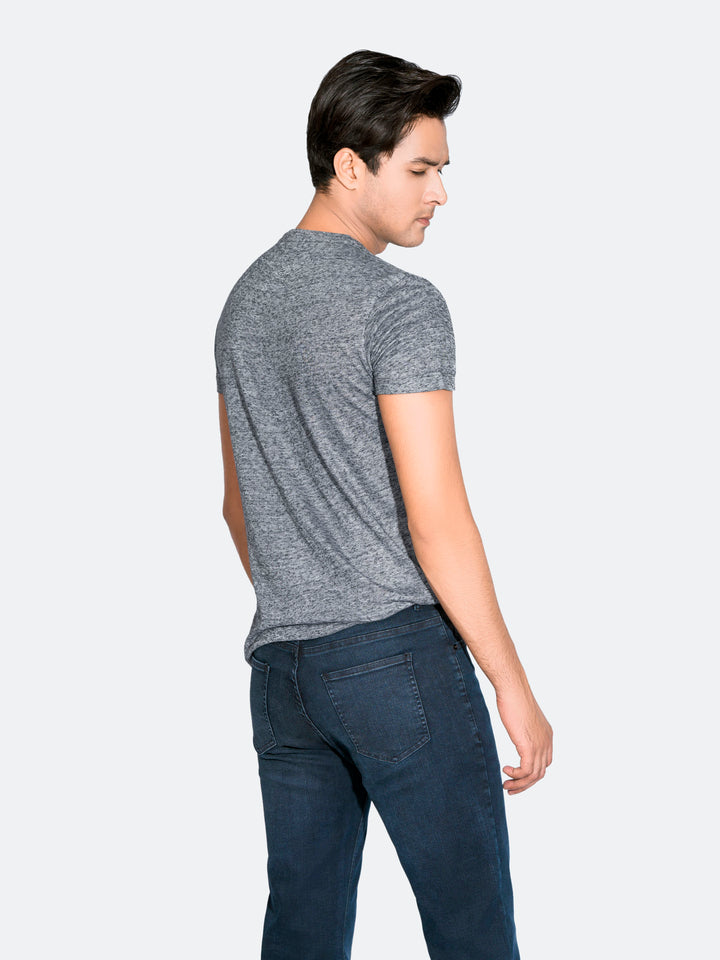 Grey Light Weight V-Neck T-Shirt Brumano Pakistan