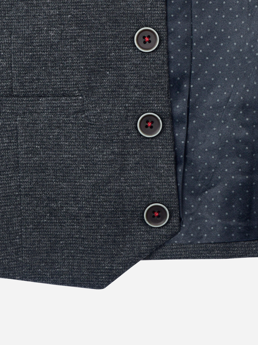 Grey Micro Checkered Suit Vest With Bow Brumano Pakistan