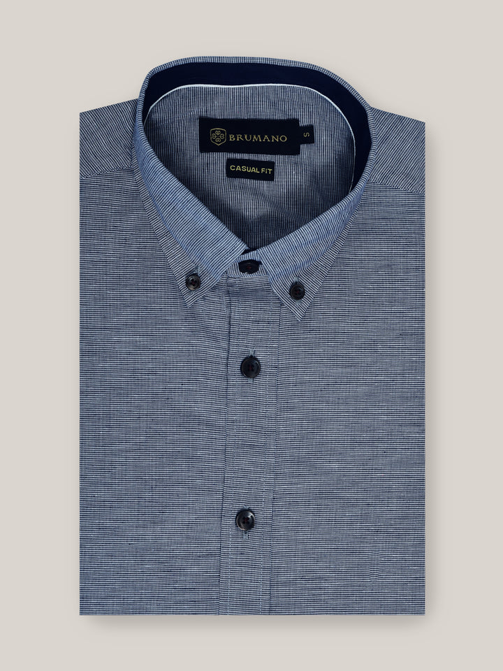 Grey Micro Houndstooth Button Down Shirt Bruamano Pakistan