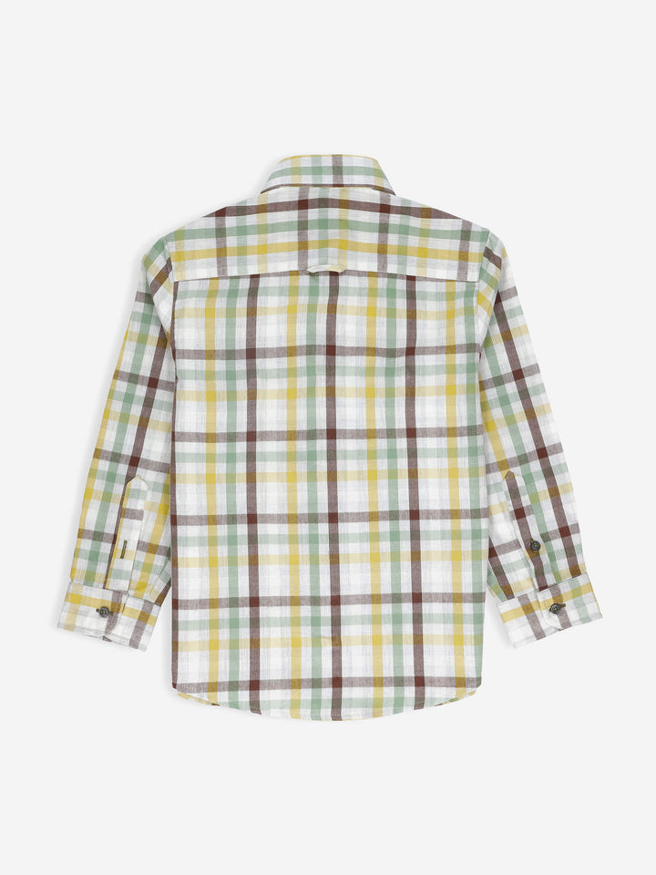 Grey Multi Color Corduroy Checked Casual Shirt Brumano Pakistan