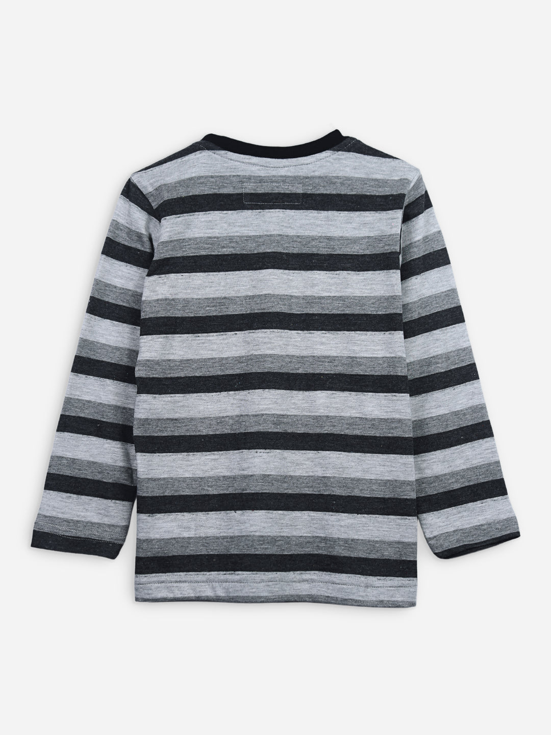 Grey Striped Casual Long Sleeve T-Shirt Brumano pakistan