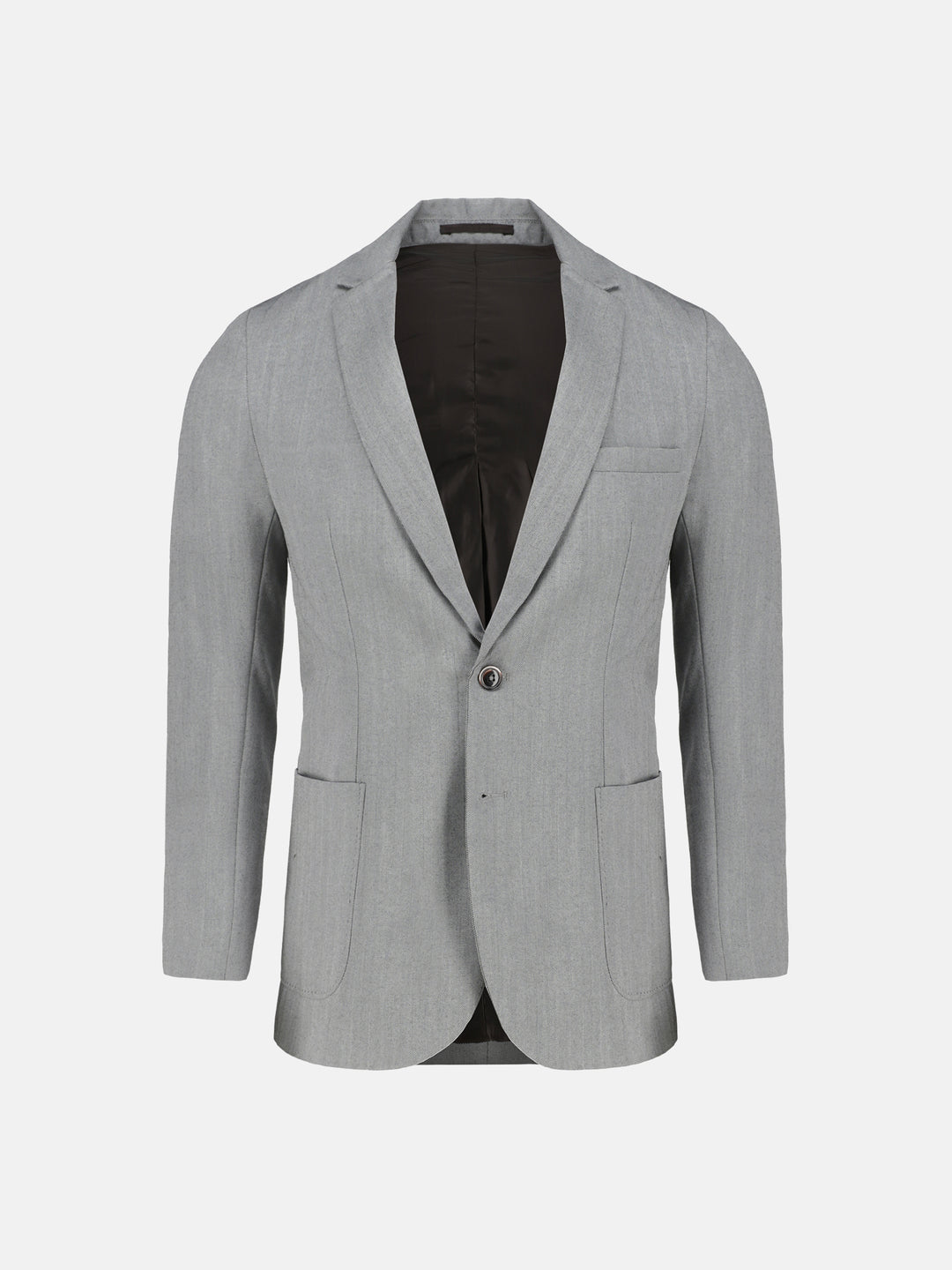 Grey Wool Herringbone Blazer Brumano Pakistan
