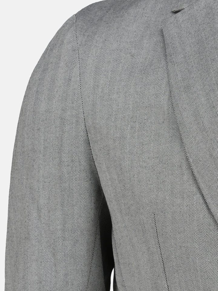 Grey Wool Herringbone Blazer Brumano Pakistan