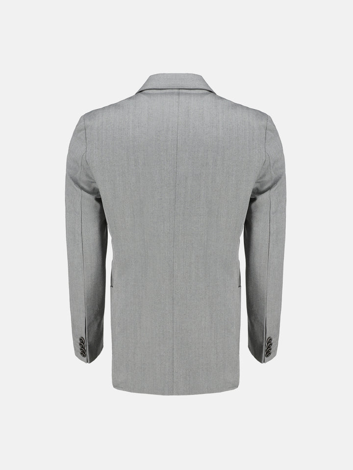Grey Wool Herringbone Blazer Brumano Pakistan