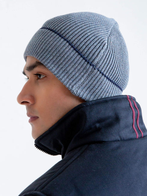 Greyish Blue Beanie Cap Brumano Pakistan