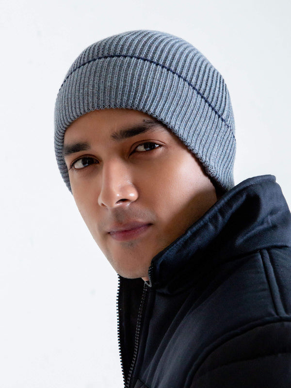 Greyish Blue Beanie Cap Brumano Pakistan