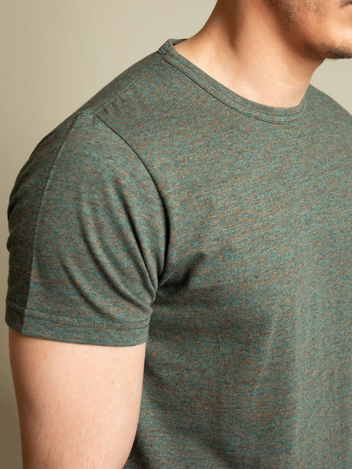 Greyish Blue Marl Crew Neck T-Shirt Brumano Pakistan