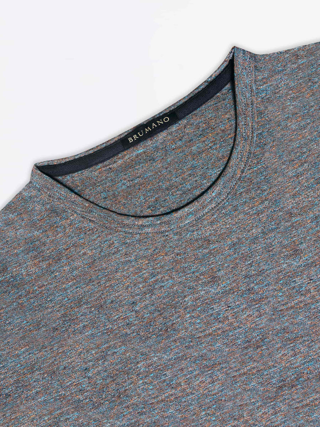 Greyish Blue Marl Crew Neck T-Shirt Brumano Pakistan