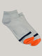 Heather Grey & Orange Cotton Ankle Socks Brumano Pakistan