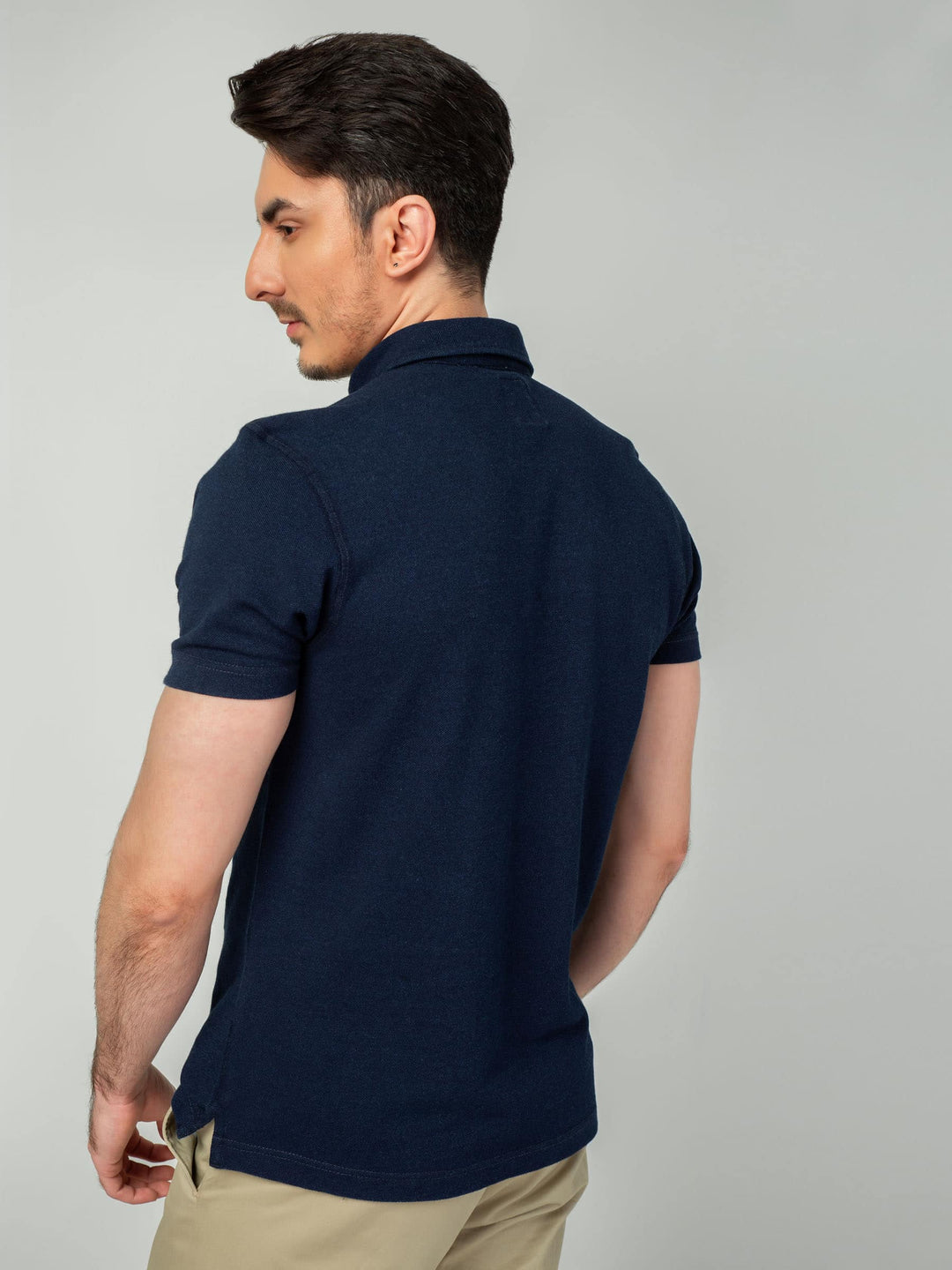 Indigo Pique Polo Shirt Brumano Pakistan
