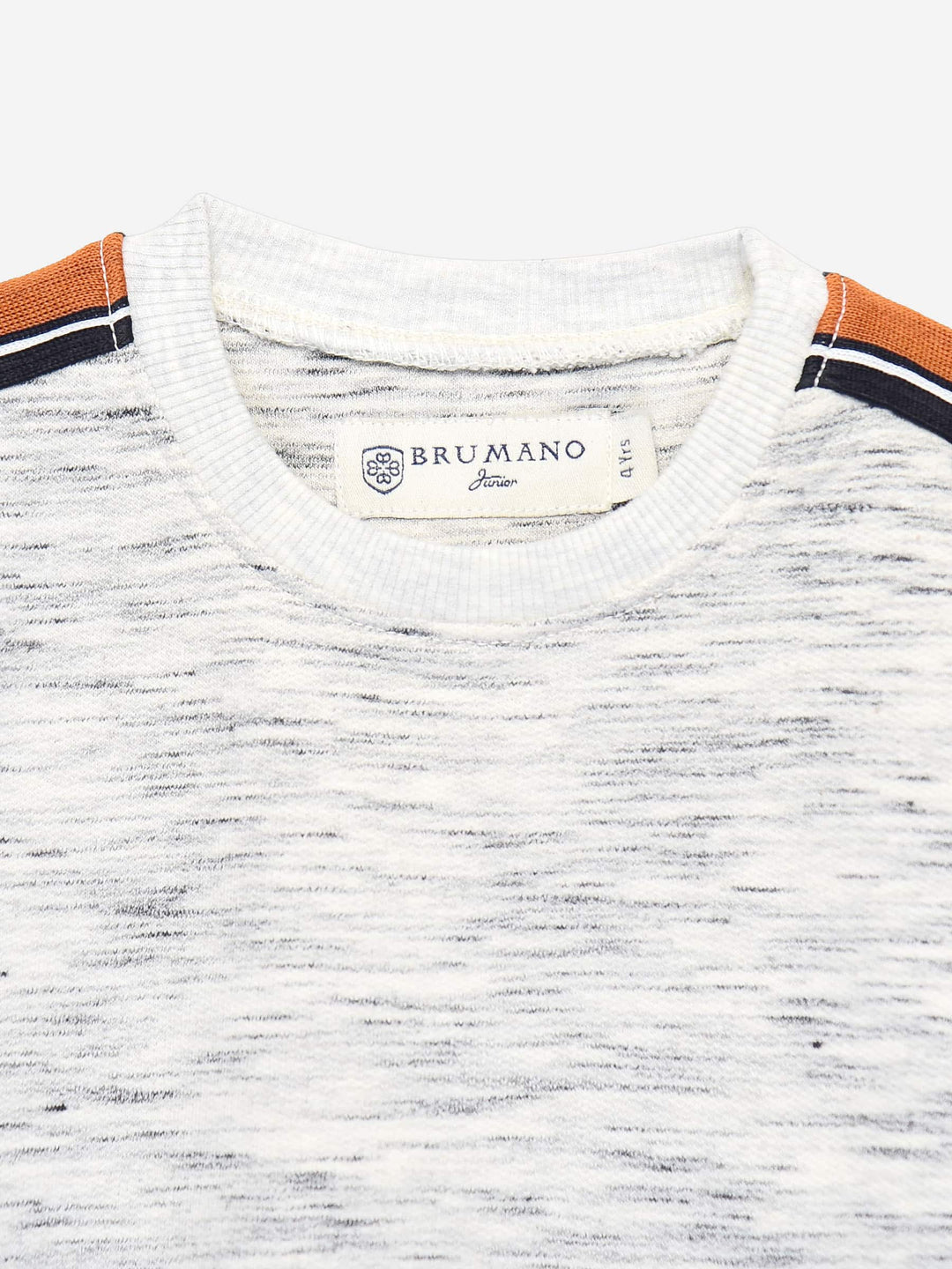 Inject Patterned Sweatshirt With Orange Stripe Detailing Brumano Pakistan
