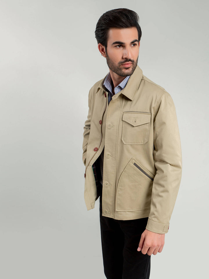 Khaki Technical Jacket Brumano Pakistan