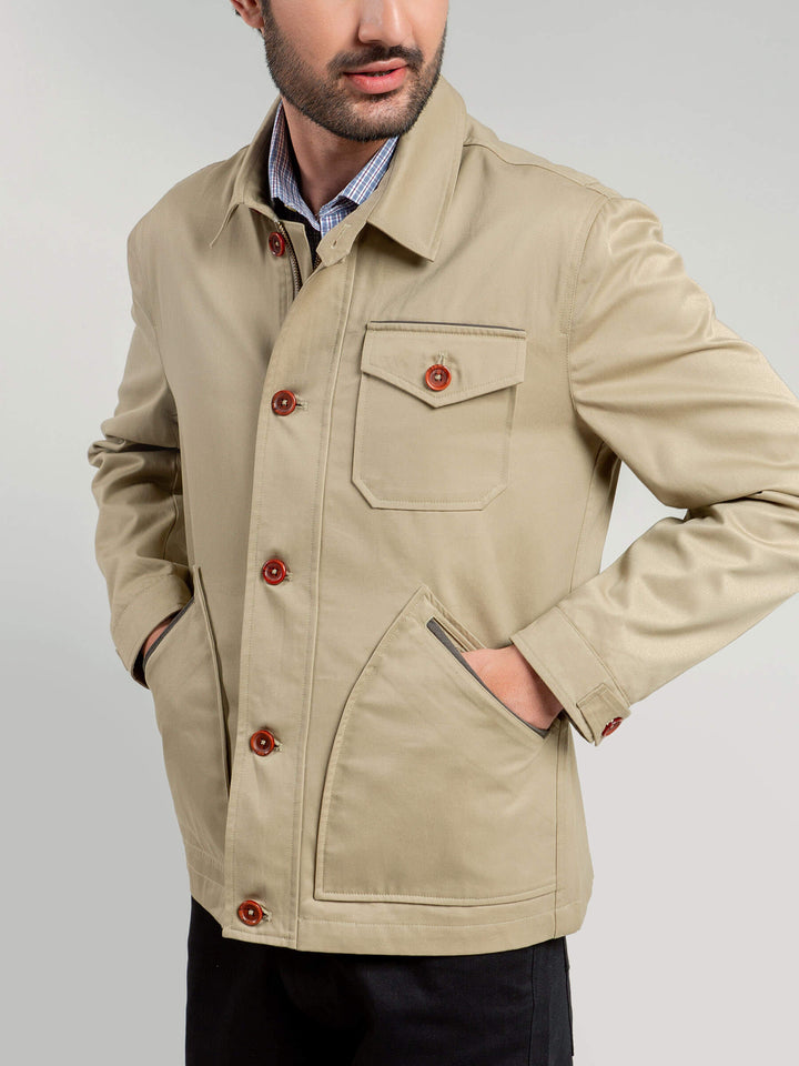 Khaki Technical Jacket Brumano Pakistan
