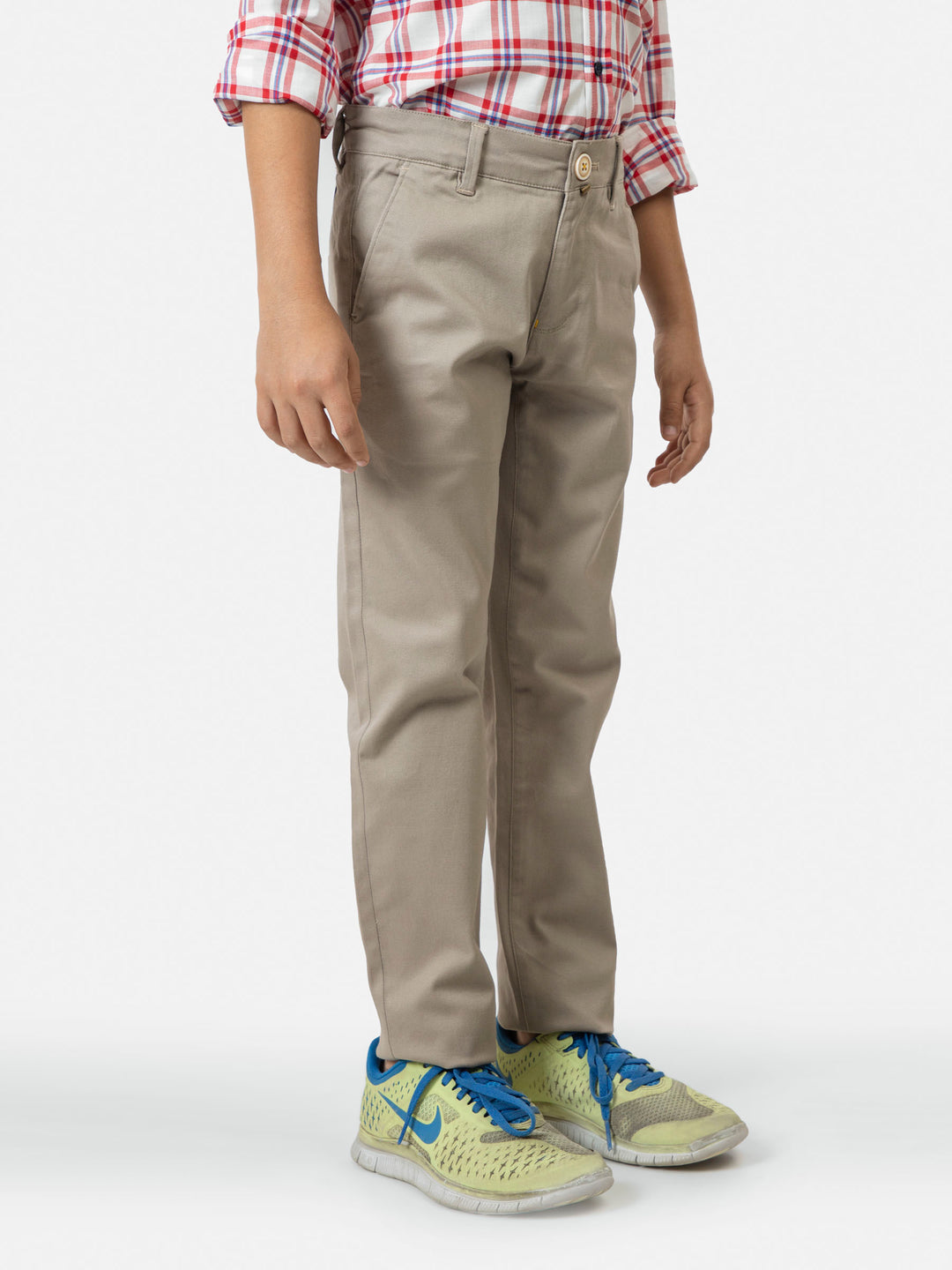 Khaki Casual Chino With Back Detailing Brumano Pakistan