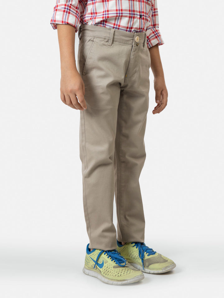 Khaki Casual Chino With Back Detailing Brumano Pakistan