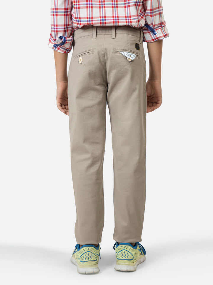 Khaki Casual Chino With Back Detailing Brumano Pakistan