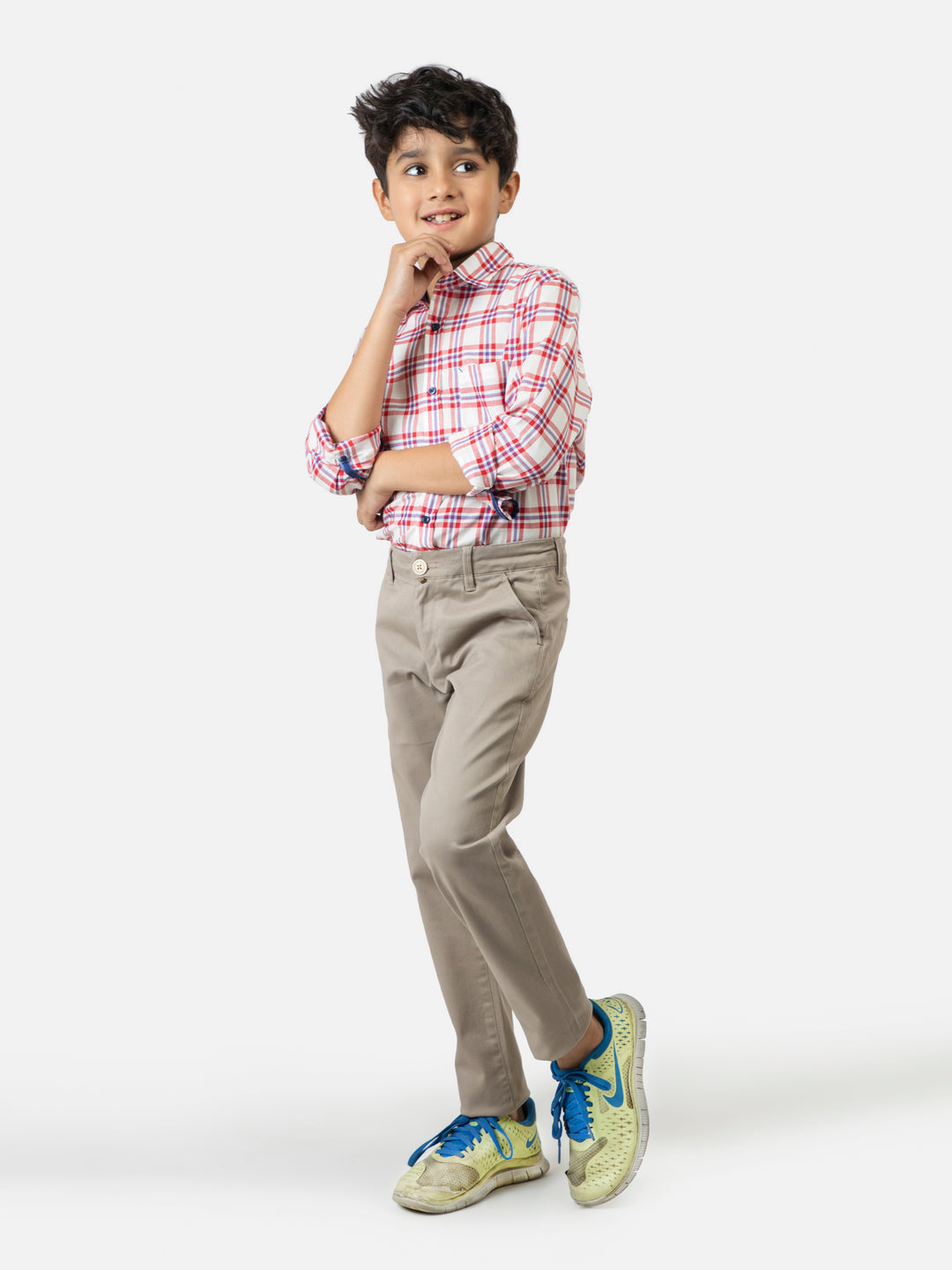 Khaki Casual Chino With Back Detailing Brumano Pakistan