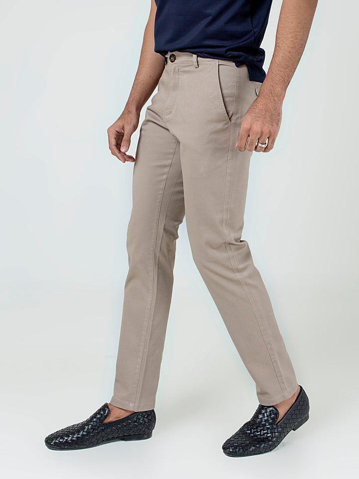 Khaki Slimfit Chino With Gurkha Style Buttons Brumano  Pakistan