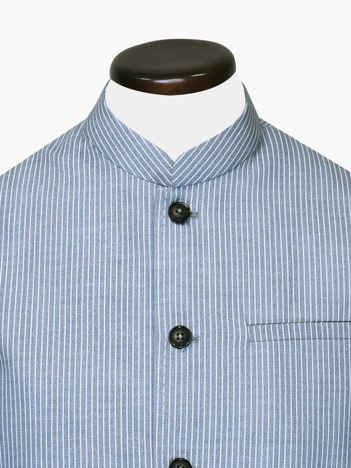 Light Blue Stripe Waistcoat Brumano Pakistan