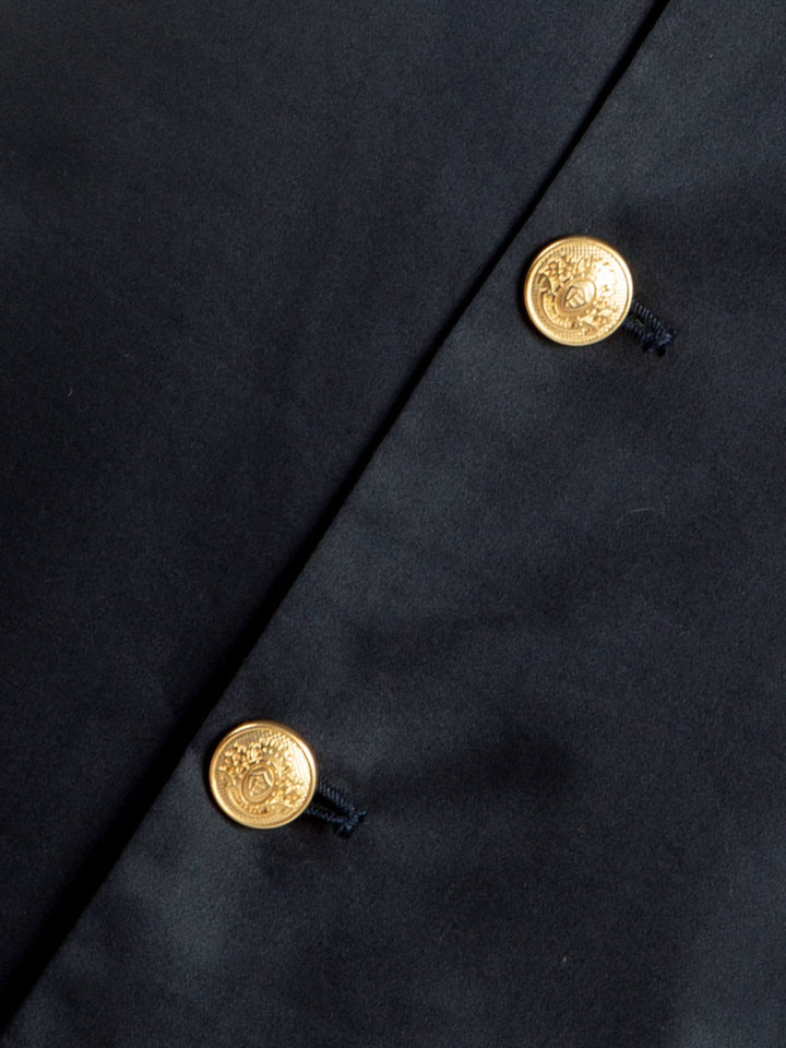 Light Navy Waistcoat With Golden Buttons Brumano Pakistan