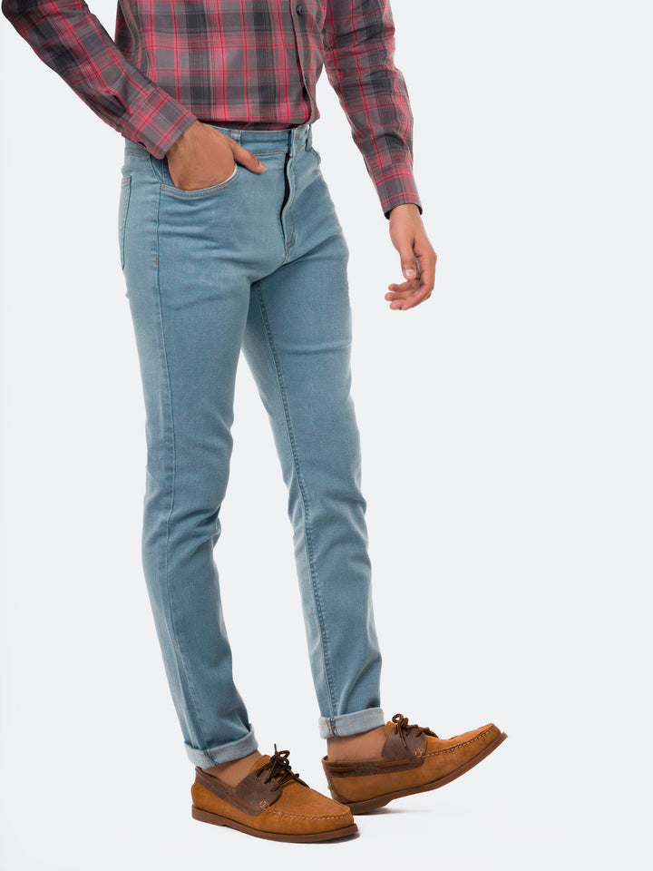 Light Blue Skinny Fit Jeans Brumano Pakistan