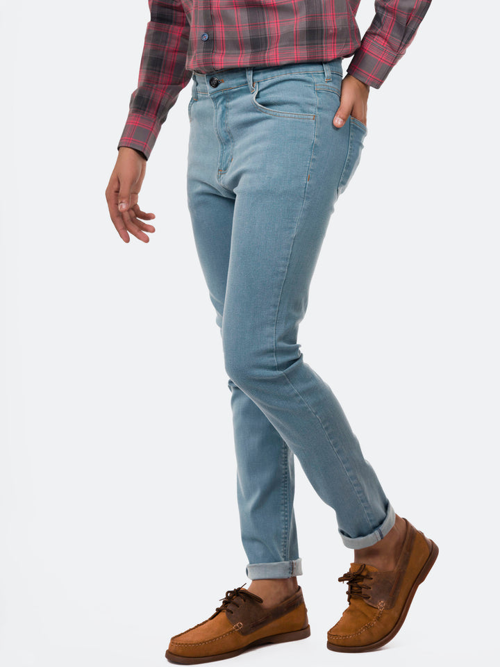 Light Blue Skinny Fit Jeans Brumano Pakistan