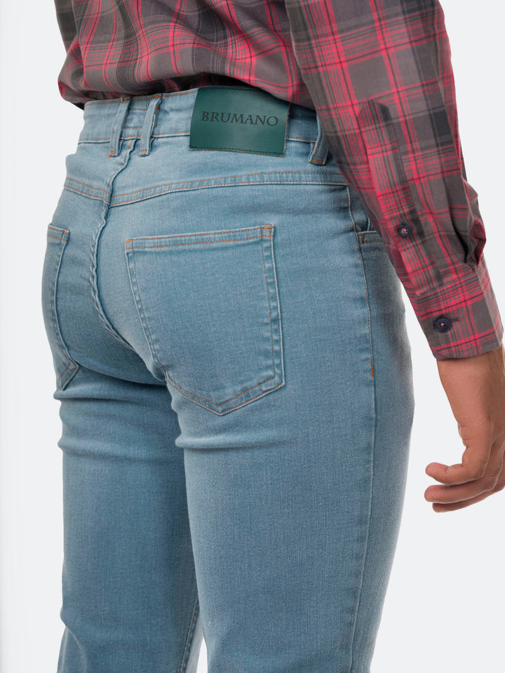 Light Blue Skinny Fit Jeans Brumano Pakistan