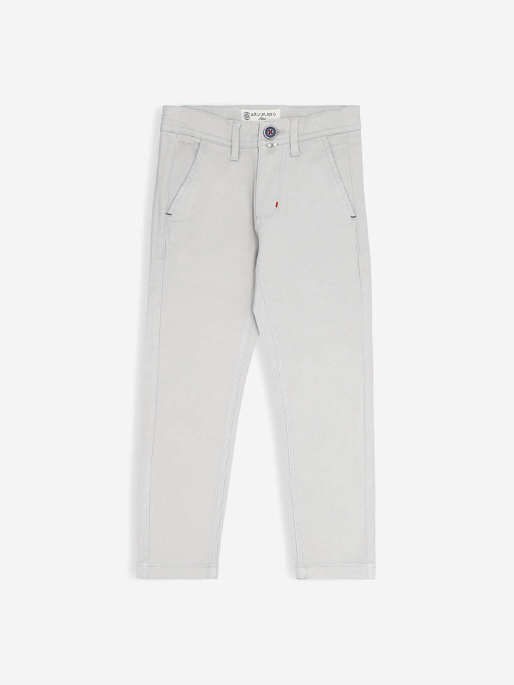 Light Grey Casual Chino With Flap Pockets Brumano Pakistan
