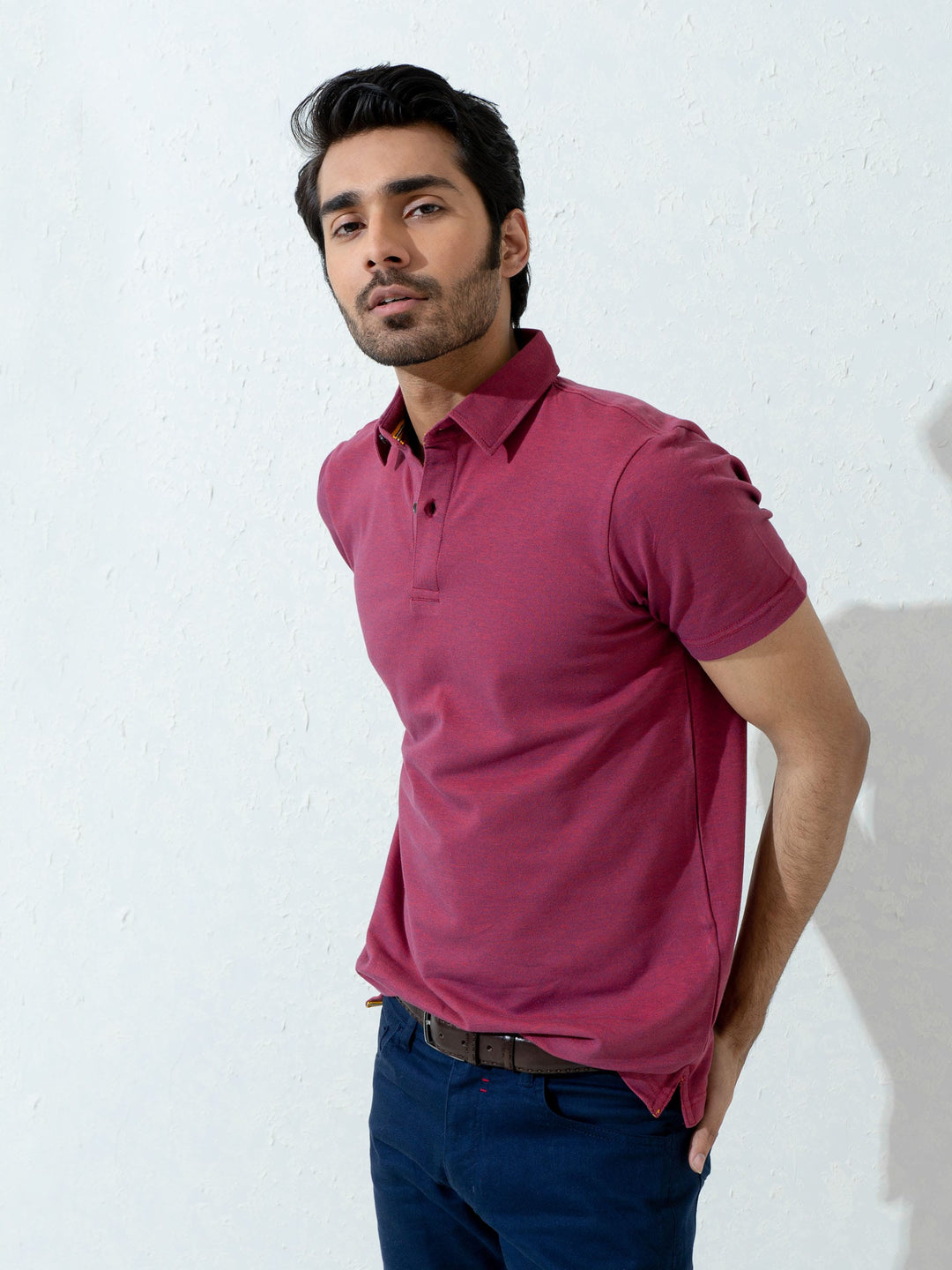 Magenta Pique Mercerized Polo Shirt Brumano Pakistan