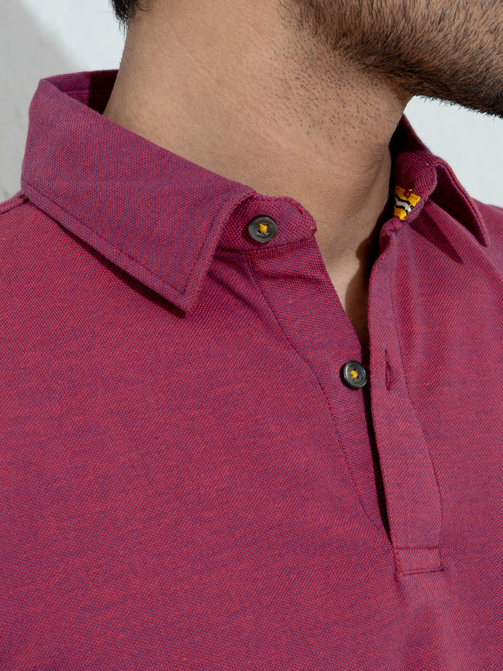Magenta Pique Mercerized Polo Shirt Brumano Pakistan