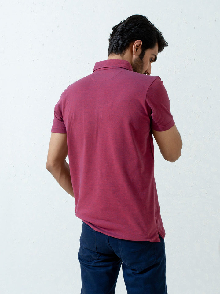Magenta Pique Mercerized Polo Shirt Brumano Pakistan