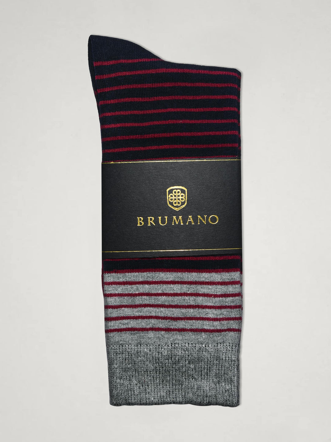 Maroon & Black Striped Cotton Socks Brumano Pakistan