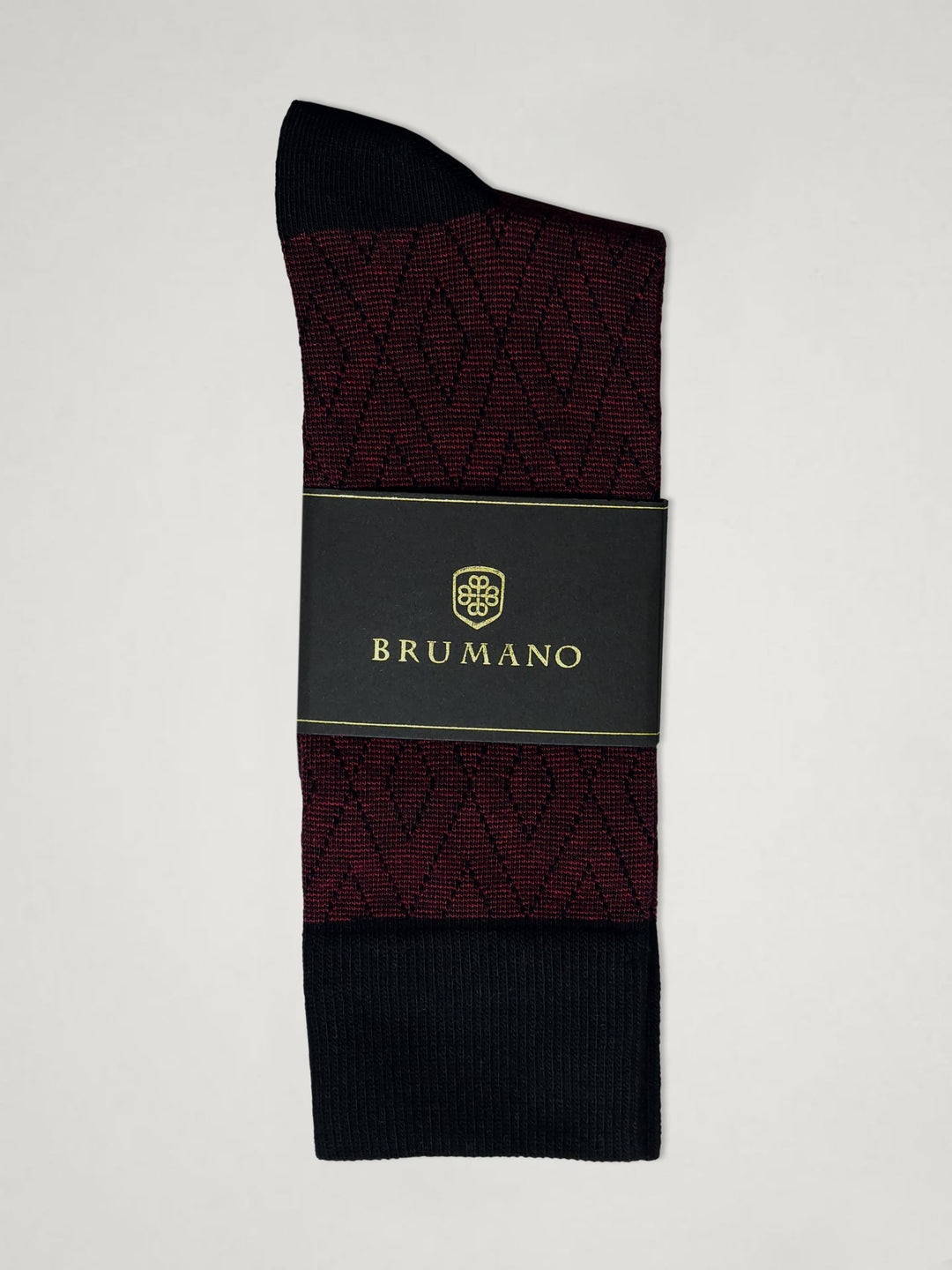 Maroon Diamond Patterned Cotton Socks Brumano Pakistan