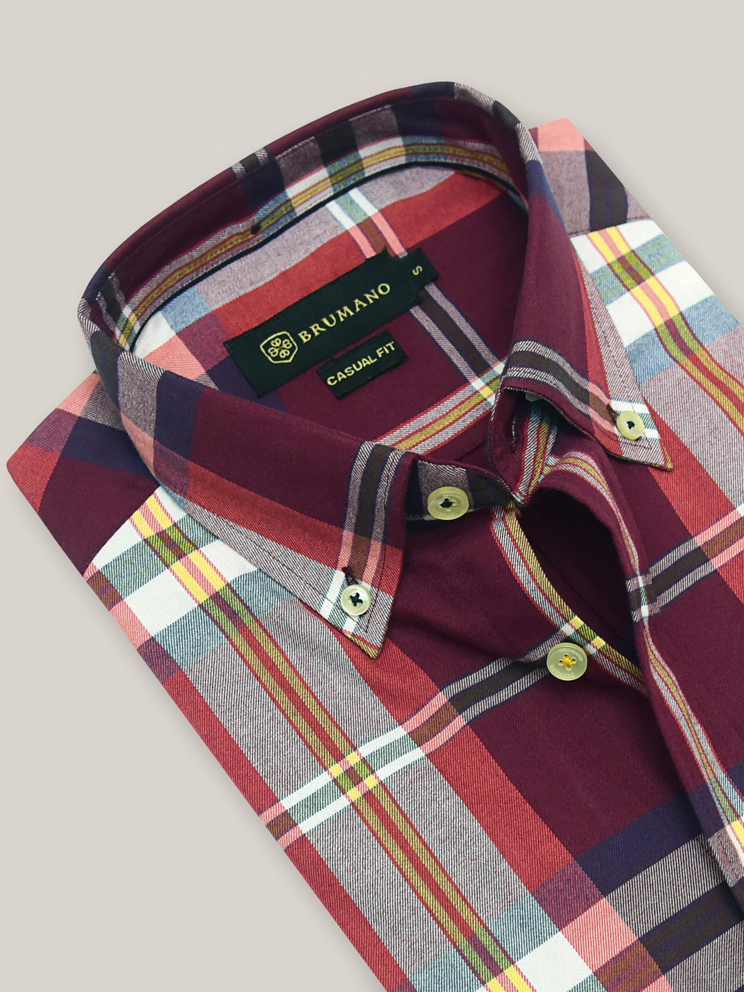 Maroon Flannel Large Checkered Shirt Brumano Pakistan