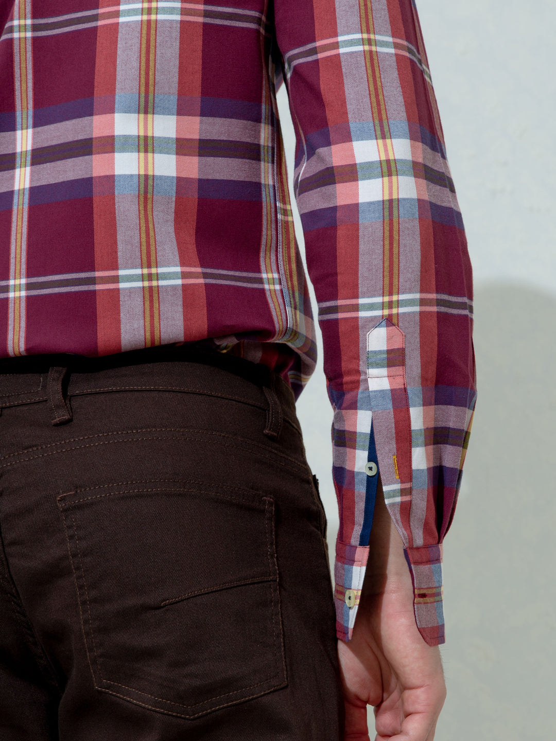Maroon Flannel Large Checkered Shirt Brumano Pakistan