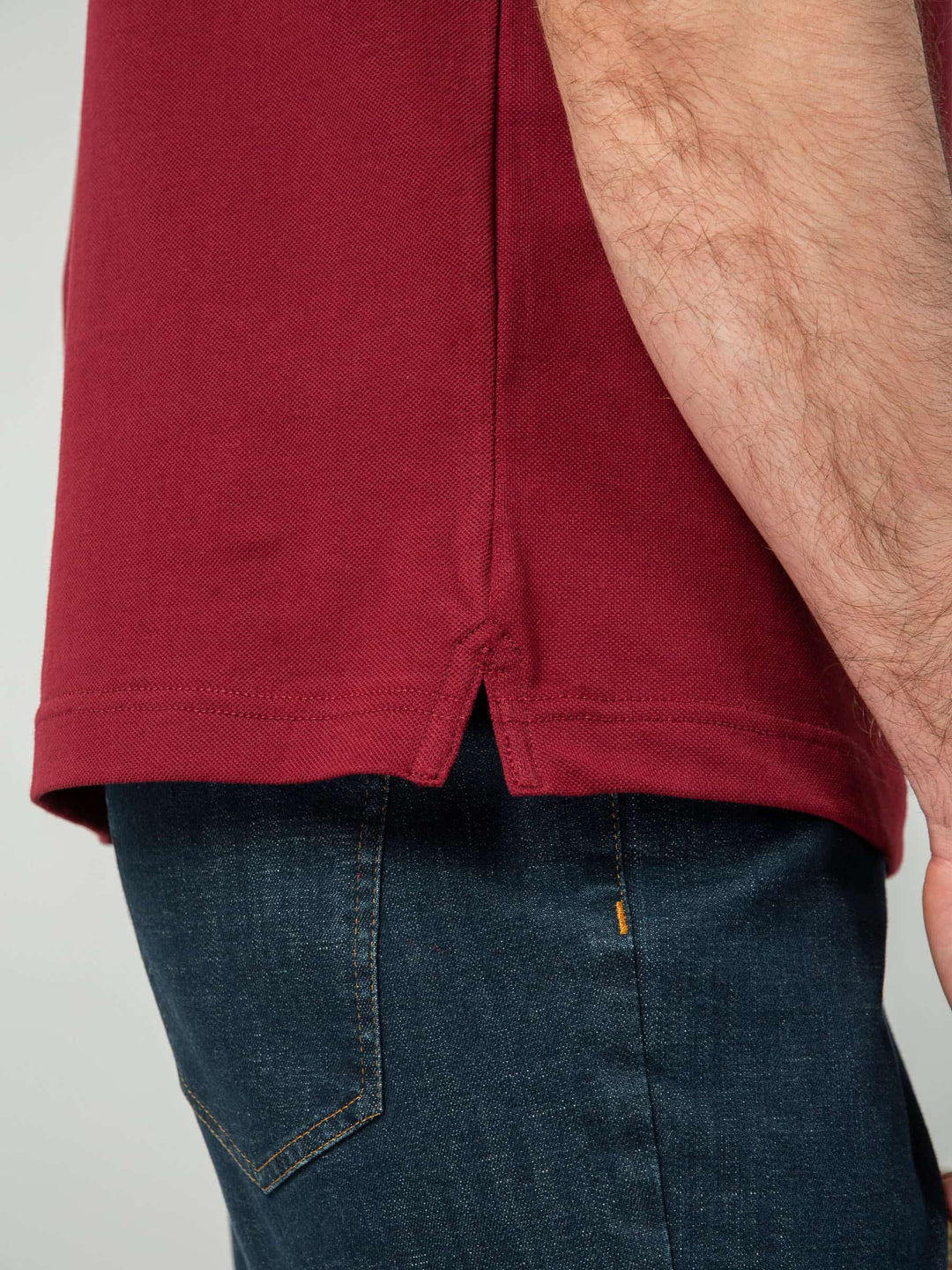 Maroon Self Collar Pique Polo Brumano Pakistan
