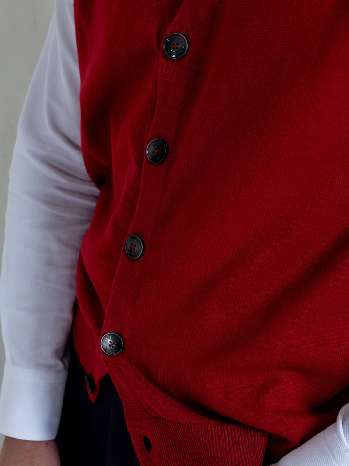 Maroon Sleeveless Button Cardigan Brumano Pakistan