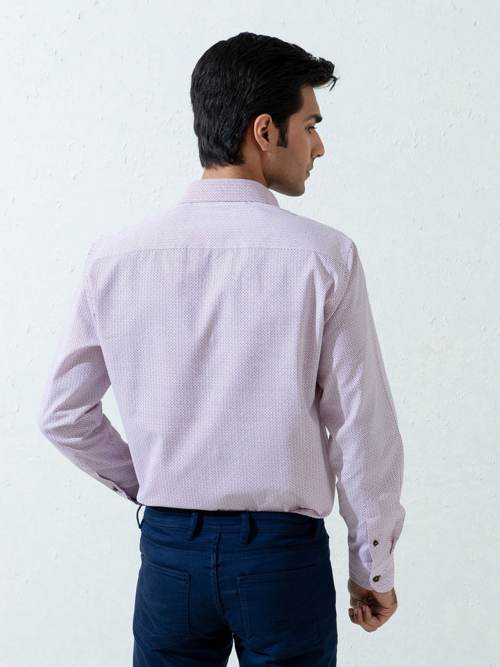 Maroon & White Printed Shirt Brumano Pakistan