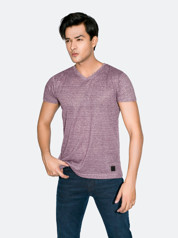 Maroon Light Weight V-Neck T-Shirt Brumano Pakistan 