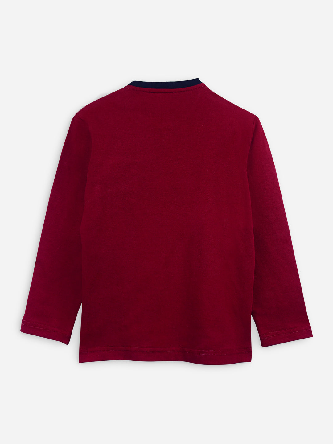 Maroon Long Sleeve Casual T-Shirt With Pocket Brumano Pakistan