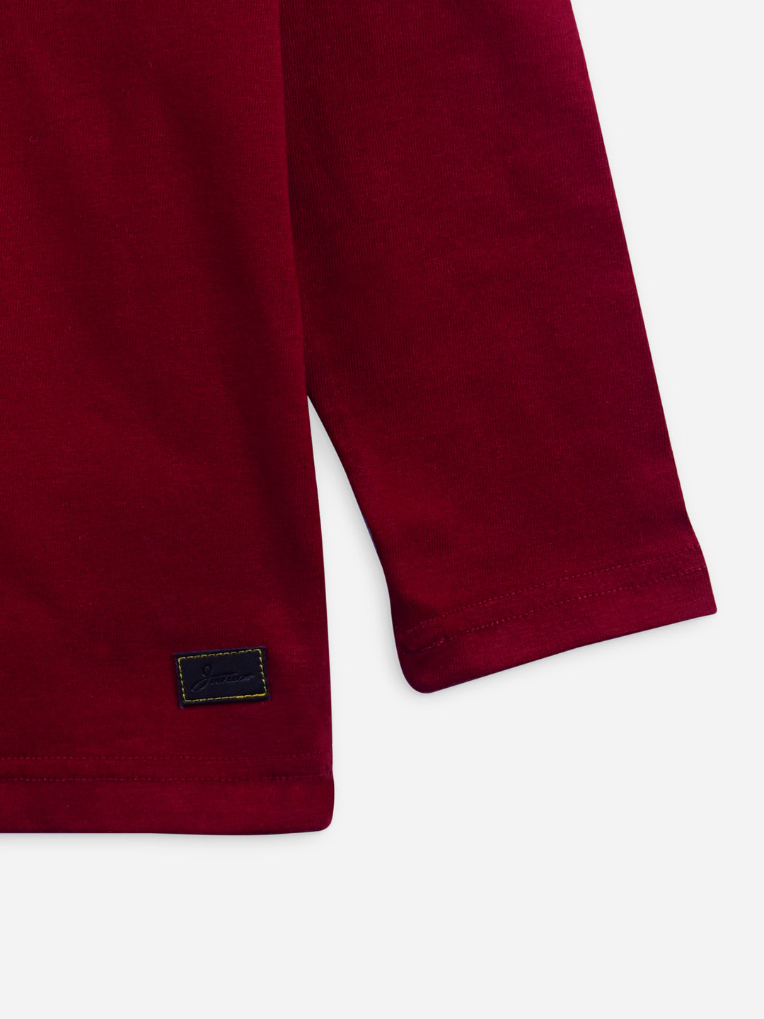 Maroon Long Sleeve Casual T-Shirt With Pocket Brumano Pakistan