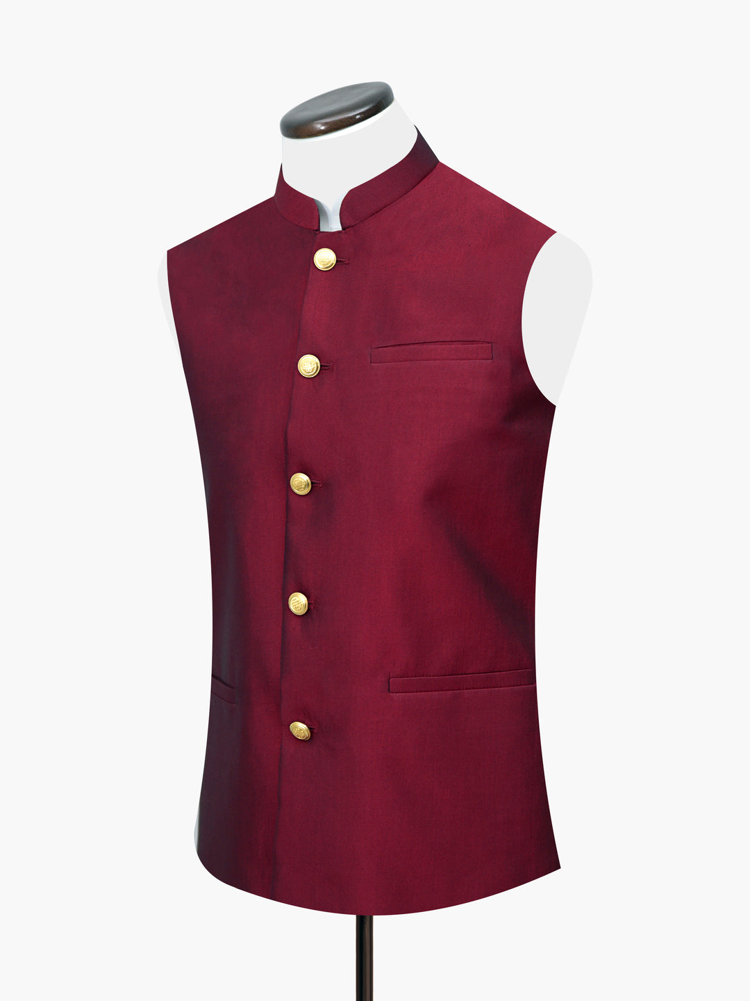 Maroon Silk Waistcoat Brumano Pakistan 